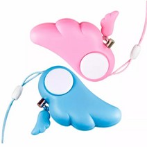 1+1 호신용 경보기 여성 아동 여자 노인 어린이 휴대용 경보기, 민트1+핑크1