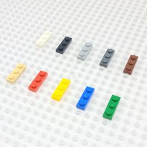 요고요 레고 호환 부품 커스텀 벌크 브릭 블럭 타일 플레이트 100G 소포장 패키지, [플레이트 1 x 3] 초록색 100G