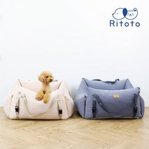 리토토 강아지 중형 대형 카시트 애견 차시트 조수석 이동가방 드라이빙킷 반려견 자동차시트, (중)사이즈-차콜그레이