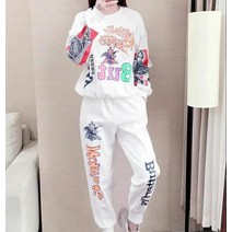 HUAQILIN 여성 트레이닝 세트 봄가을 스포츠 세트 와이드 캐주얼 세트