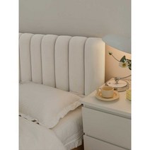 푹신한 허리쿠션 침대헤드, 짙은 회색 150cmx62cm