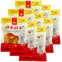 바우와우 강아지용 혼합간식 350g, 6개입, 닭 + 연어 + 체다치즈 혼합맛