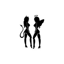 자동차포인트 00063악마천사 튜닝스티커(S), 홀로그램