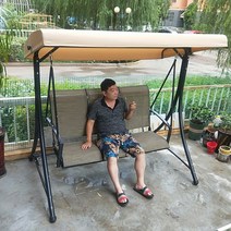 야외 그네 흔들의자 발코니 별장 테라스 벤치 방부목 덩굴 철예요람 정원 그네 침대, L