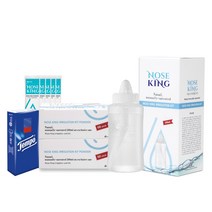 노즈킹 코세척기 세트(분말10포 포함) + 코세척분말 120포 + 템포티슈10매입