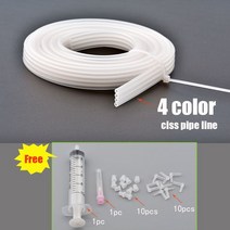 1M 4 6 8 색 ciss 라인 잉크 튜브 pvc 파이프 엘보 고무 스토퍼 CIS CISS 부품 액세서리 키트, 4 color tube, [01] 4 color  tube
