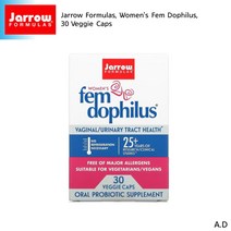 자로우 포뮬러스 여성 질 유산균 펨 도필루스 프로바이오틱 10억 CFU 30 배지캡슐