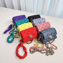 도두리 DIY 미니망스티치 뜨개질 코바늘 가방만들기 동영상제공, 샤인 메리골드, 1개