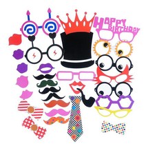 10-58pcs 재미 웨딩 장식 사진 부스 소품 DIY 콧수염 입술 안경 마스크 Photobooth 액세서리 결혼식 파티 용품, 다크 그레이