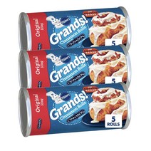 Pillsbury Cinnamon Rolls 필스버리 시나본 시나몬 롤 반죽 생지 오리지널 아이싱 포함 5개입 3통