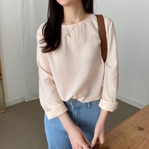 온도바이헤이 자체제작 구김방지원단 베이직 긴팔 무지 여성 블라우스