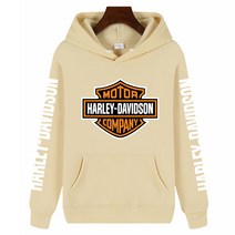 할리데이비슨 바람막이 오토바이자켓 상의 후드, XL, 카키색