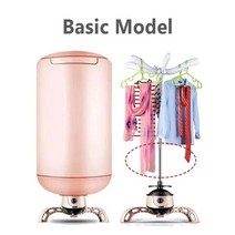 휴대용 전기 미니 의류 건조기 음소거 타이머 빨래건조기, 베이직 모델 핑크
