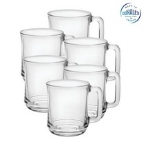 듀라렉스 리즈 투명 강화 머그잔 물컵 커피잔 310ml / 6P세트