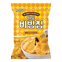 팔도 비빔칩 버터간장맛 스낵, 80g, 1개