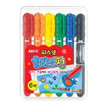 [아모스] 파스넷 글라스펀 6색 크레용, 단품