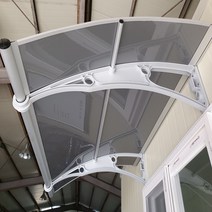 캐노픽스 1000x1500 처마차양 비가림 엠보렉산 현관 비막이 주택 어닝, 렉산_열차단3t/브라켓_그레이/파이프_그레이