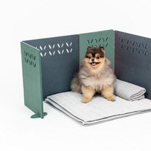 반려동물파티션 까비 핀사 3단형 반려동물 배변가림막 미니파티션-72394EA, 너쟁 블루+블루+블루