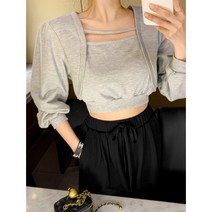 더 펀 스퀘어넥 크롭 티셔츠