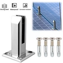 유리난간 강화유리난간 유리난간대 스텐 난간대 고정 철강 바닥 스탠딩 계단 발코니 풀 유리 마개 기둥, 02 B