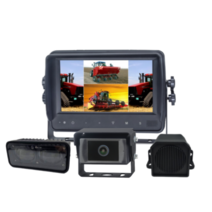 BOIMDA AI 카메라[설치비 미포함] 중장비용 후방카메라SET(지게차 굴삭기 로더), 모니터+카메라+라인빔3+음성스피커