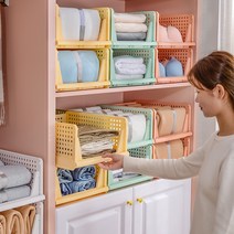 슬라이딩 옷정리트레이 티셔츠 바지 정리함 옷장 수납함 4컬러, 소형, 청록