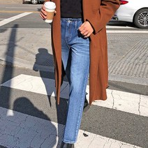 간빠레 엣지 프리미엄 포켓라인 세미와이드 데님팬츠