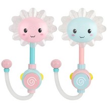 베이앤비 해바라기 아기 목욕 놀이 장난감 샤워기, 핑크