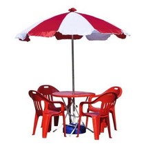 야외 캠핑 낚시 4인용 파라솔세트B(대-흰파-받침별매), 제이샵 사각_파랑_녹색