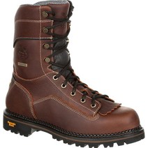 조지아부츠 Georgia Boot AMP LT 로거 로우 힐 방수 작업 부츠 사이즈 9(W) 303021, 12, Brown