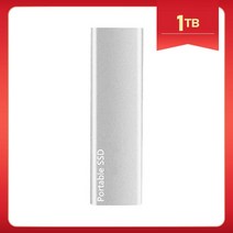 외장 하드 드라이브 1TB 고속 휴대용 모바일 장치 SSD 타입-C 인터페이스 데스크탑/노트북/스마트 폰용 솔리드 스테이트 디스크, [25] Silver 1TB