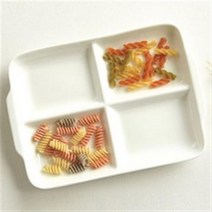 프렐류드 4칸 나눔 찬기, 화이트, 2개