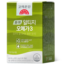고려은단 퓨어 알티지 rTG 오메가3 60캡슐, 1개