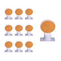 델리네이터 방현막용 100파이 반사체 경고등 코너 도로 안전 표시 10개입, 황색 양면