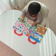 돌아기 두돌아기 책상 원목 유아 아기 땅콩 테이블, 땅콩테이블 800 어뎁터포함