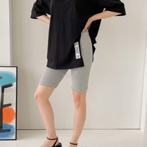 여자 여름 골지 래깅스 5부 반바지