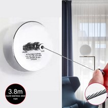 베란다 빨래걸이 반자동 와이어 빨랫줄 옷 건조 랙 로프 홈 스토리지 마운트 벽 304, 3.8m 와이어 로프