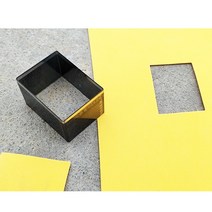 북유럽 작두 초록 단추 기구 정사각형/직사각형 둥근 가장자리 모양의 금속 구멍 펀치 커터 DIY 가죽 종이, 03 20x25mm
