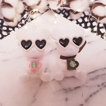 1+1 머그잔 든 귀여운 곰돌이 차량 실내용 석고방향제 (리필 오일 포함) 2color, 핑크+브라운, 클린코튼, 차량용