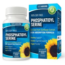 EzyAbsorb PhosphatidylSerine Soy-Free 이지앱솔브 포스파티딜세린 200mg 60정, 1개, 1