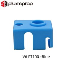 3d 프린터 부품 실리콘 양말 v6 화산 mk8mk9cr10cr10s 가열 블록 보온 커버, v6 pt100 -블루
