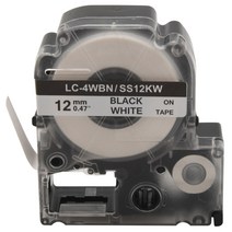 5 팩 바꾸기 LK-4WBN LC-4WBN9 (SS12KW) 레이블 테이프 엡손 라벨 워크 LW300 LW400 LW500 LW700 블랙 화이트 1/2 인치 x 26.2 피트 (, 보여진 바와 같이, 하나