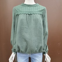 시에로 스트링디테일 A라인 레이스 블라우스 SF2SHF435
