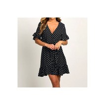 여름 쉬폰 드레스 2022 boho 스타일 비치 반팔 v넥 폴카 도트 a 라인 파티 sundress vestidos