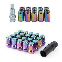 발통마켓 자동차 휠너트 잠금장치 휠볼트 20개 1세트 M12x1.5 락너트, 6각너트M12x1.5, 블랙