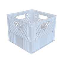 뉴플라스틱 플라스틱 우유상자 밀크박스 감성 캠핑 운반 수납 바구니, 우유_화이트(택배착불)