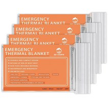 QIO CHUANG Emergency Mylar 보온 담요 - 우주 생존 키트 캠핑 (4팩) 야외 하이킹 버그 아웃 백 마라톤 또는 응급 처치에 적합 1