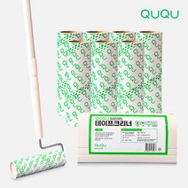 큐큐 돌돌이 롤 테이프 클리너 본품 + 연장봉 + 리필 7p 세트, 1세트