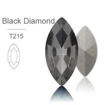 아쿠아씰 크리스탈 라인석 상단 스톤 의류 공예 쥬얼리에 적합한 라인스톤에 유리 접착제, Black Diamond+7X15mm 10Pcs