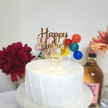태태상회 샤이닝토퍼 케이크 아크릴 토퍼 픽 장식 데코 케익 케잌 생일 축하 기념일, 1.생일-(8)플라워로즈